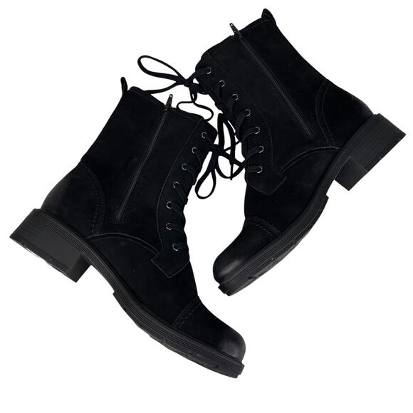 Clarks Hearth Maye Black Nubuck Lace Up Boot 11 New - Picture 9 of 16